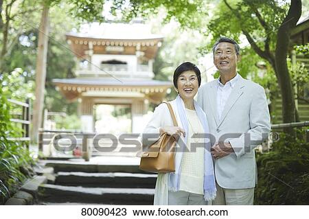 Japanese senior couple having fun at traditional inn View Large Photo Image Stock Image - Japanese senior couple having fun at traditional inn. Fotosearch