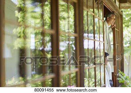 Japanese senior couple having fun at traditional inn View Large Photo Image Stock Photography - Japanese senior couple having fun at traditional inn. Fotosearch