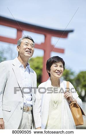 Japanese senior couple shopping View Large Photo Image Stock Photography - Japanese senior couple shopping. Fotosearch