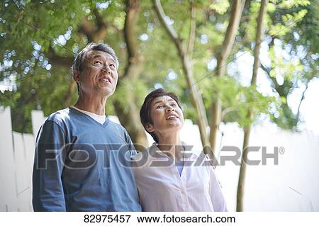 Stock Photo - Japanese senior couple. Fotosearch