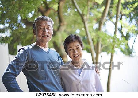 Stock Photo - Japanese senior couple. Fotosearch