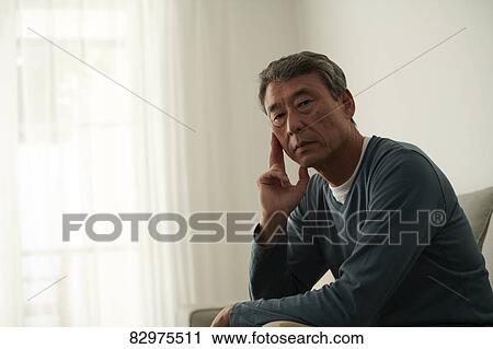 Japanese senior man on the sofa View Large Photo Image Stock Image - Japanese senior man on the sofa. Fotosearch