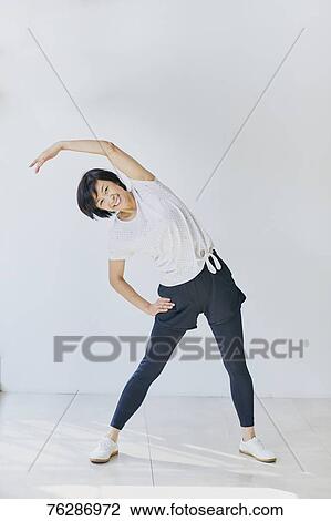 Japanese senior woman training View Large Photo Image Stock Image - Japanese senior woman training. Fotosearch