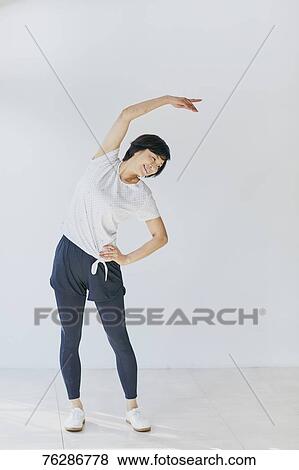 Japanese senior woman training View Large Photo Image Stock Photo - Japanese senior woman training. Fotosearch