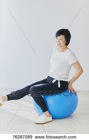 Japanese senior woman training View Large Photo Image Stock Photo - Japanese senior woman training. Fotosearch