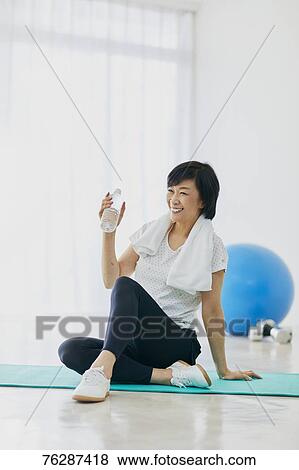 Japanese senior woman training View Large Photo Image Stock Photo - Japanese senior woman training. Fotosearch