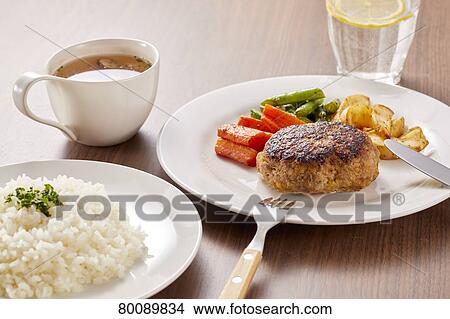 Japanese style burg steak View Large Photo Image Picture - Japanese style burg steak. Fotosearch