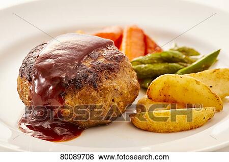 Japanese style burg steak View Large Photo Image Stock Photo - Japanese style burg steak. Fotosearch