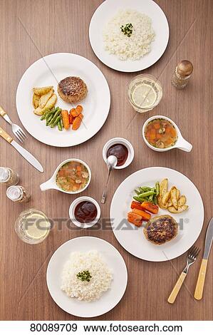 Japanese style burg steak View Large Photo Image Stock Photo - Japanese style burg steak. Fotosearch