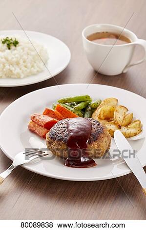 Stock Photo - Japanese style burg steak. Fotosearch