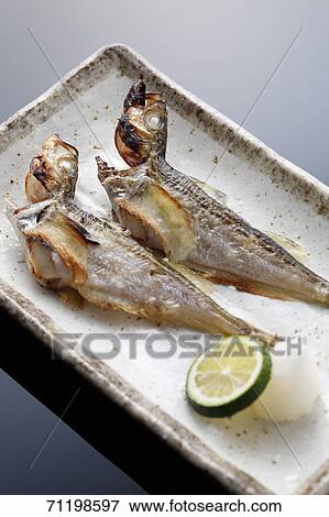 Stock Photo - Japanese style grilled fish. Fotosearch