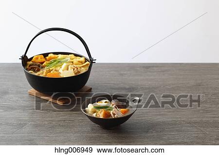 Stock Photo - Japanese style Houtou noodles. Fotosearch