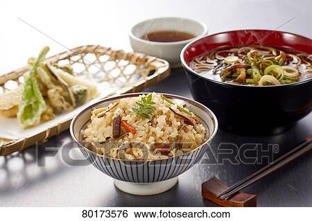 Stock Photograph - Japanese style meal menu. Fotosearch