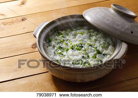 Stock Image - Japanese style porridge. Fotosearch