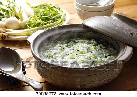 Stock Image - Japanese style porridge. Fotosearch