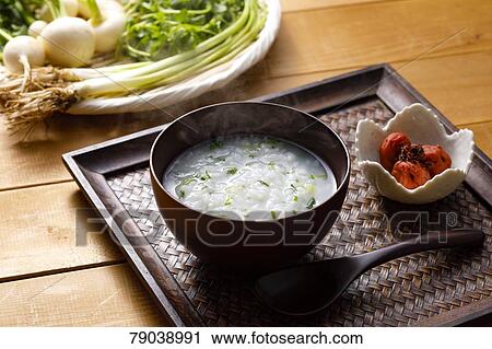 Stock Image - Japanese style porridge. Fotosearch