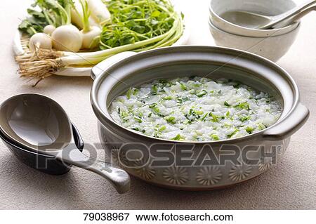 Stock Photo - Japanese style porridge. Fotosearch