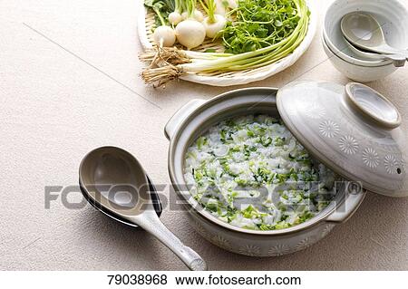 Stock Photo - Japanese style porridge. Fotosearch