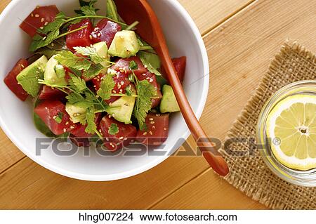 Japanese style tuna and avocado bowl View Large Photo Image Picture - Japanese style tuna and avocado bowl. Fotosearch