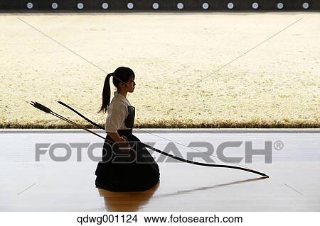 Japanese traditional archery athlete practicing View Large Photo Image Picture - Japanese traditional archery athlete practicing. Fotosearch