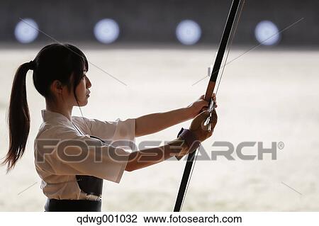 Japanese traditional archery athlete practicing View Large Photo Image Stock Image - Japanese traditional archery athlete practicing. Fotosearch