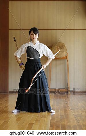 Japanese traditional archery athlete practicing View Large Photo Image Stock Image - Japanese traditional archery athlete practicing. Fotosearch