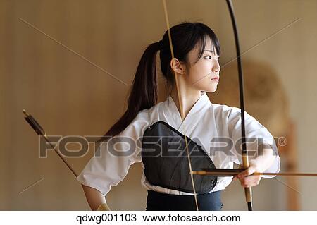 Japanese traditional archery athlete practicing View Large Photo Image Stock Image - Japanese traditional archery athlete practicing. Fotosearch