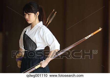 Japanese traditional archery athlete practicing View Large Photo Image Stock Image - Japanese traditional archery athlete practicing. Fotosearch