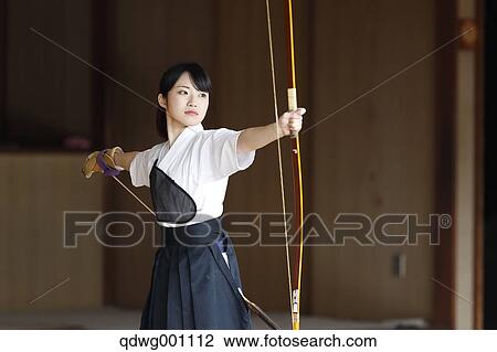 Japanese traditional archery athlete practicing View Large Photo Image Stock Image - Japanese traditional archery athlete practicing. Fotosearch