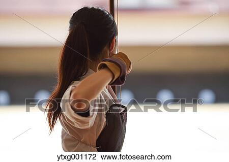 Japanese traditional archery athlete practicing View Large Photo Image Stock Image - Japanese traditional archery athlete practicing. Fotosearch
