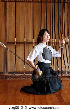 Japanese traditional archery athlete portrait View Large Photo Image Stock Image - Japanese traditional archery athlete portrait. Fotosearch