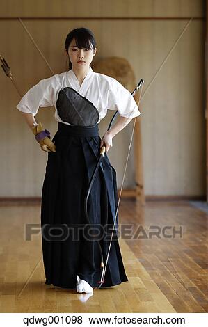 Japanese traditional archery athlete practicing View Large Photo Image Stock Photo - Japanese traditional archery athlete practicing. Fotosearch