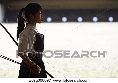 Japanese traditional archery athlete practicing View Large Photo Image Stock Photo - Japanese traditional archery athlete practicing. Fotosearch