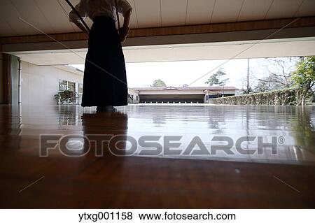 Stock Photo - Japanese traditional archery athlete practicing. Fotosearch