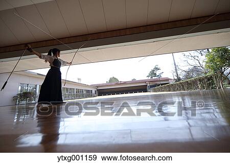 Japanese traditional archery athlete practicing View Large Photo Image Stock Photo - Japanese traditional archery athlete practicing. Fotosearch