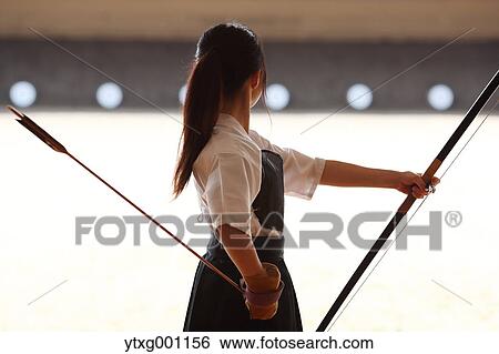 Japanese traditional archery athlete practicing View Large Photo Image Stock Photograph - Japanese traditional archery athlete practicing. Fotosearch