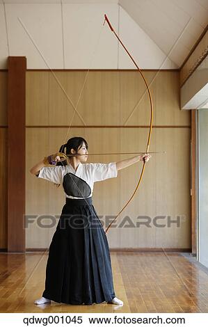 Japanese traditional archery athlete practicing View Large Photo Image Stock Photography - Japanese traditional archery athlete practicing. Fotosearch