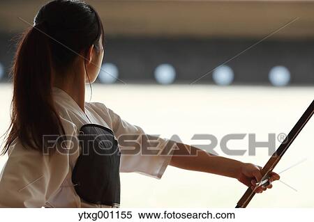 Japanese traditional archery athlete practicing View Large Photo Image Stock Photography - Japanese traditional archery athlete practicing. Fotosearch
