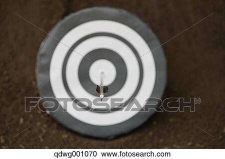 Stock Image - Japanese traditional archery target hit by arrows. Fotosearch