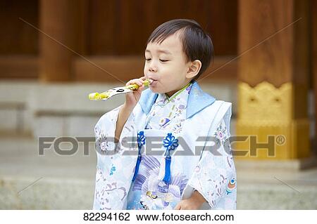 Stock Image - Japanese traditional Shichi-Go-San. Fotosearch