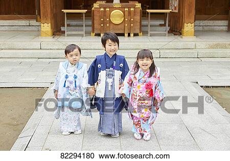 Japanese traditional Shichi-Go-San View Large Photo Image Stock Image - Japanese traditional Shichi-Go-San. Fotosearch