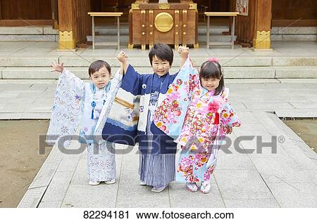Stock Image - Japanese traditional Shichi-Go-San. Fotosearch