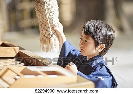 Stock Image - Japanese traditional Shichi-Go-San. Fotosearch