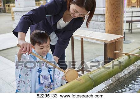 Stock Image - Japanese traditional Shichi-Go-San. Fotosearch