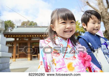 Japanese traditional Shichi-Go-San View Large Photo Image Stock Image - Japanese traditional Shichi-Go-San. Fotosearch