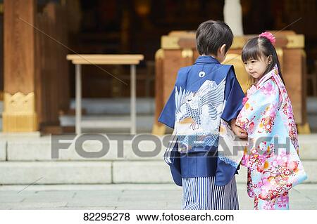 Japanese traditional Shichi-Go-San View Large Photo Image Stock Photo - Japanese traditional Shichi-Go-San. Fotosearch