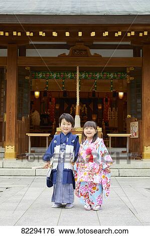 Stock Photograph - Japanese traditional Shichi-Go-San. Fotosearch
