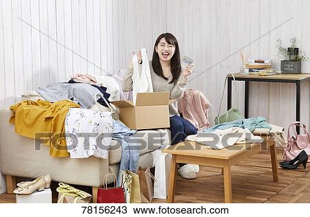 Japanese woman buying online View Large Photo Image Stock Image - Japanese woman buying online. Fotosearch
