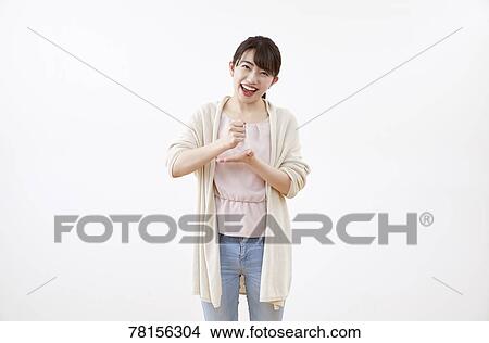 Japanese woman on white background View Large Photo Image Picture - Japanese woman on white background. Fotosearch