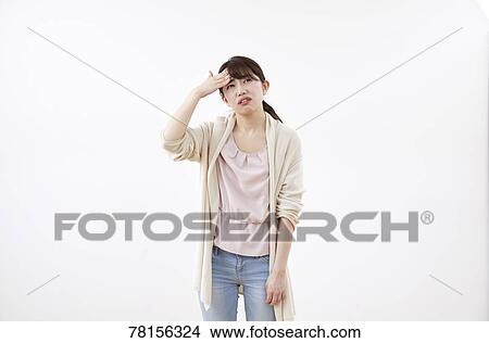 Japanese woman on white background View Large Photo Image Picture - Japanese woman on white background. Fotosearch